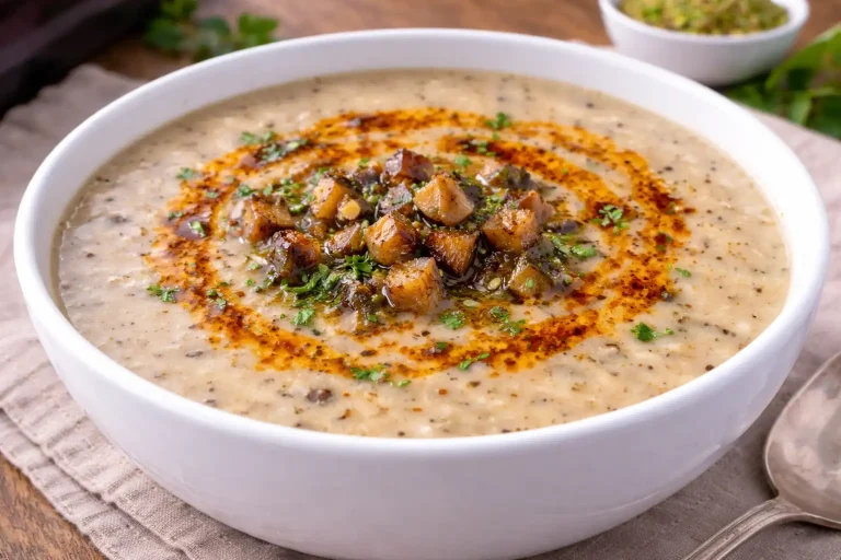 Köz Patlıcan Çorbası