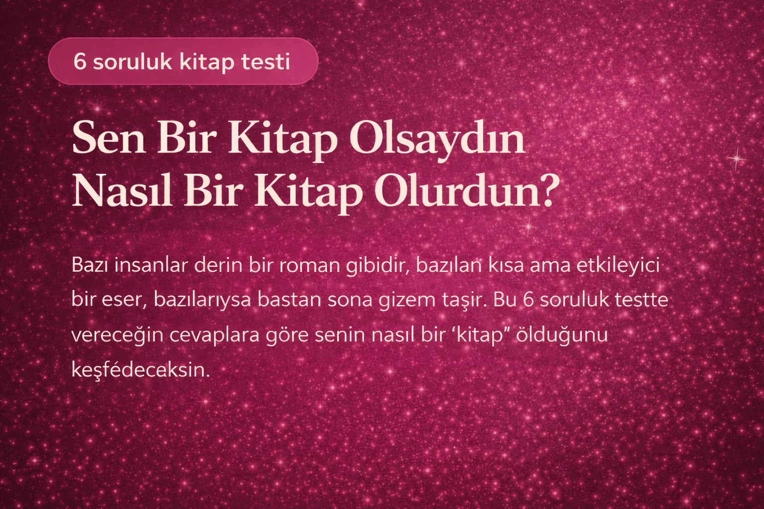 Sen Bir Kitap Olsaydın Nasıl Bir Kitap Olurdun?